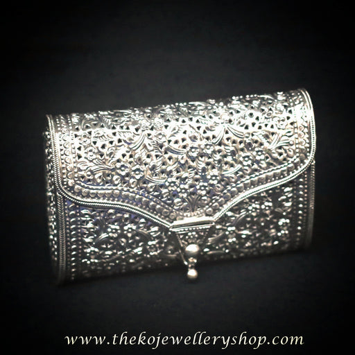 hand made silver clutch for women