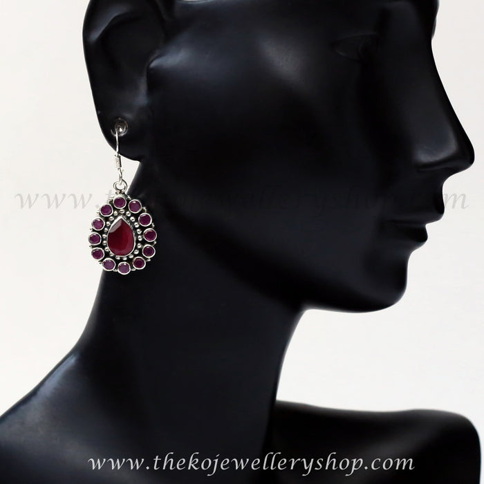 ruby hoop earrings india shop online