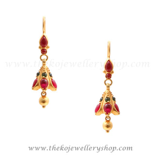 Unique jhumka gold dipped pure silver temple jewellery buy online 