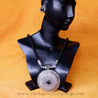 Shop online for women’s silver black bead necklace jewellery
