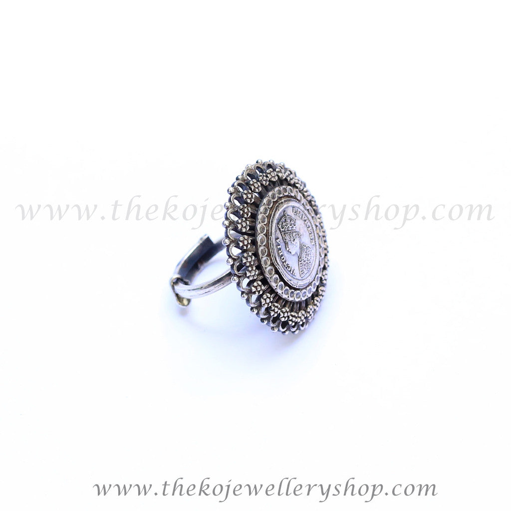 Buy Shaya by CaratLane Snehitaru Coin Ring in Dual Plated 925 Silver online
