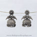 party collection silver jhumka ethnic peacock design 