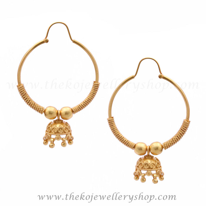 The Sumati Bali Jhumka- Gold — KO Jewellery