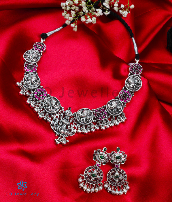 The Hiranmayi Silver Lakshmi Necklace