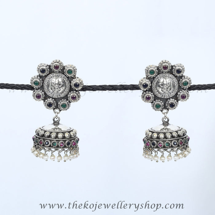 Multicolor silver temple jewelry buy online
