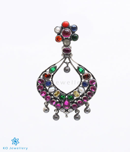 traditional South Indian temple jewellery navratna pendant