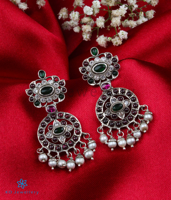 The Vividha Silver Earrings