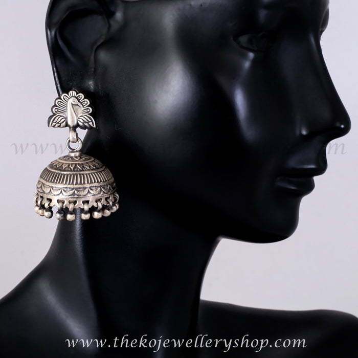Antique silver jhumka for women buy online