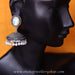 Pure silver jhumka mother of pearl studded world wide shipping