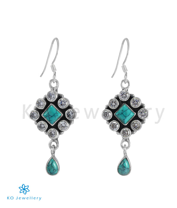 The Pranati Silver Gemstone Earrings (Turquoise)