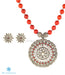 Swiss marcasite and silver necklace and earring set 