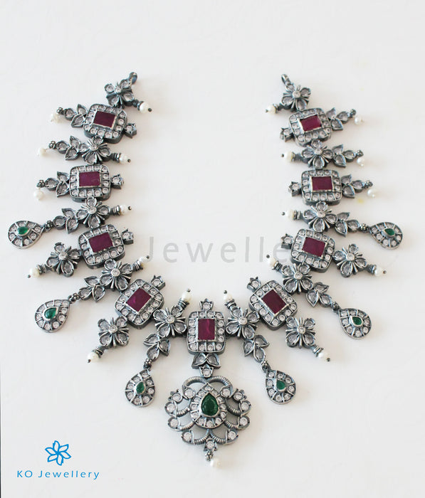 The Alankrita Silver Necklace (Oxidised)