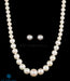 Pearl silver long necklace designs India