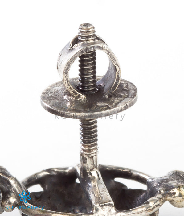 Handmade temple jewellery earrings with screw fastening