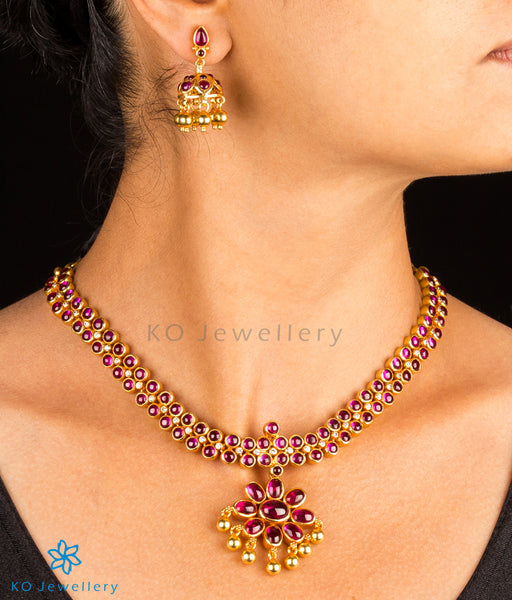 south Indian temple jewellery kempu necklace