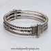 buy online Three layered intricate handcrafted pure silver bangle 