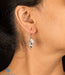 Office wear jewellery - silver and 9-gems earring design