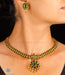 Gold plated silver temple jewellery addige set