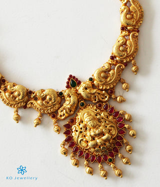 The Dhan Lakshmi Silver Peacock Bridal Necklace