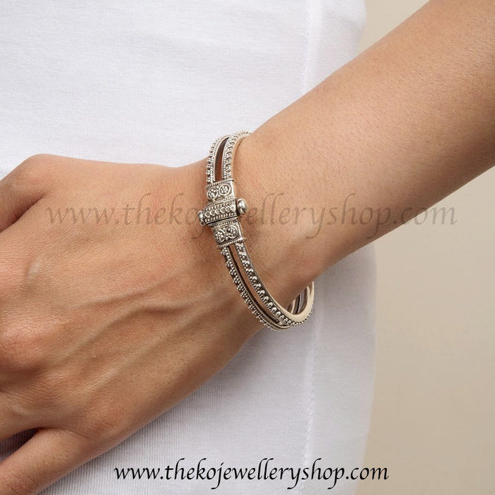 Indian ethnic pure silver bangle for women