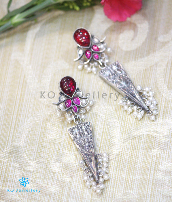 The Mithya Silver Antique Earrings