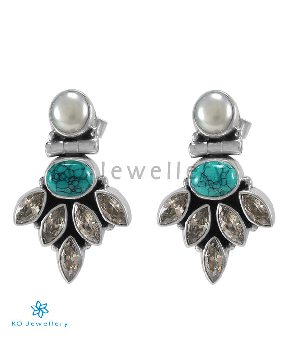 The Amrit Silver Gemstone Earrings (Turquoise)