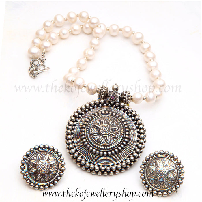 The Mohini Silver Pearl Necklace — KO Jewellery