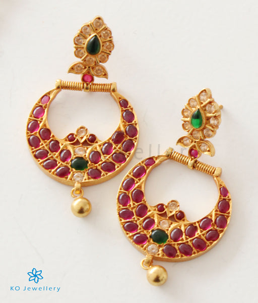 Gold Finish Ruby Chandbali Earrings Design by Belsis Jewellery at Pernias  Pop Up Shop 2023