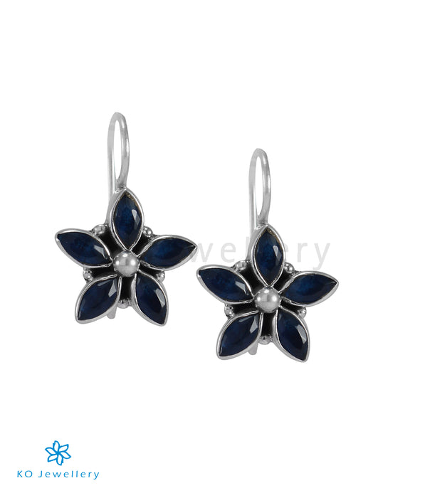 The Amita Silver Gemstone Earrings (Blue)
