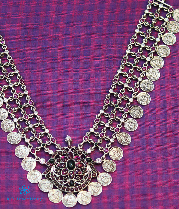 The Sindhuri Silver Kasu-mala Necklace