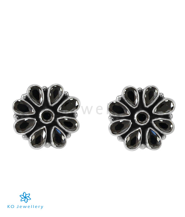The Adit Silver Gemstone Earings (Black)