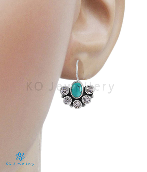 The Pranjal Silver Gemstone Earrings (Turquoise)