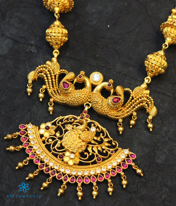 The Saundarya Silver Peacock Necklace