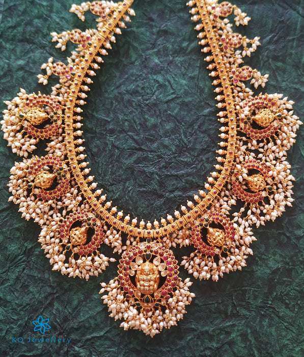 The Pushpalakshmi Silver Guttapusalu Necklace