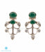 Green zircon earrings in contemporary design