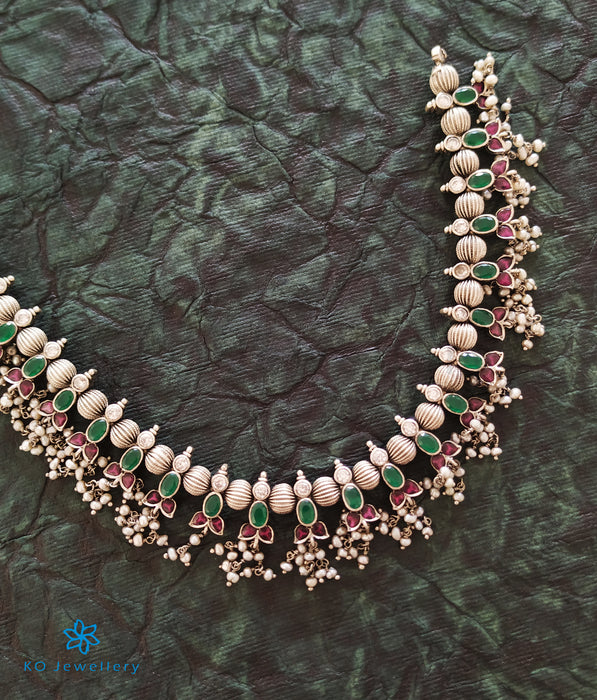 The Sampriti Silver Necklace (Oxidised)