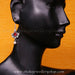 stunning pair of ruby silver earrings sterling 92.5