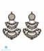 Handcrafted antique temple earrings in oxidised silver