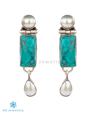 Pearl and turquoise onyx earrings online