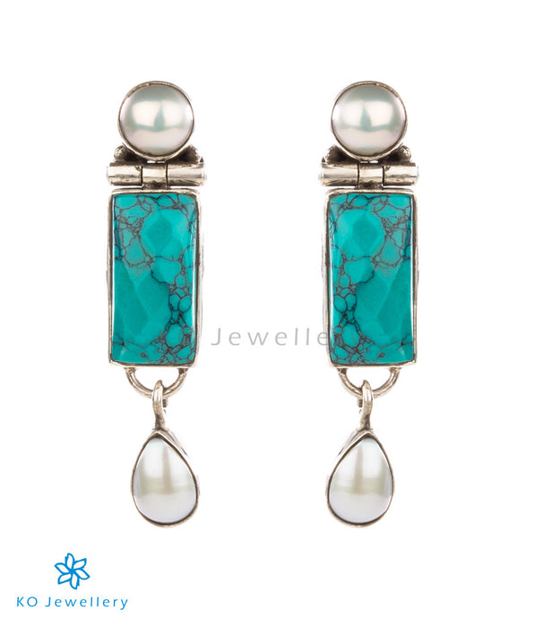 Pearl and turquoise onyx earrings online
