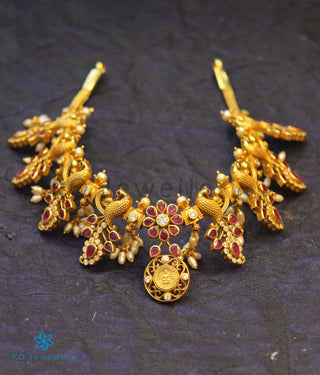 The Keyura Silver Peacock Necklace