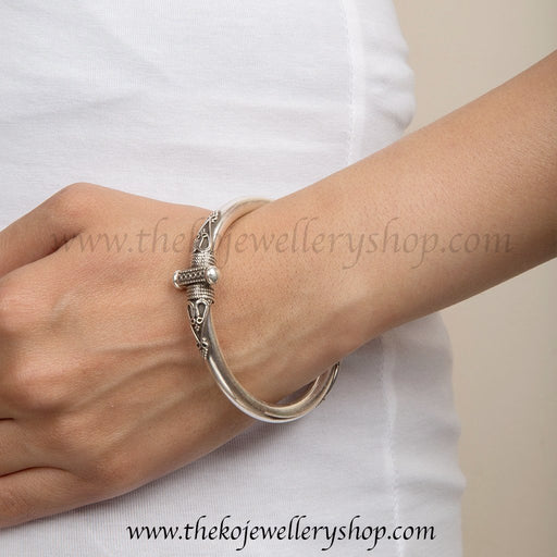 Intricate handcrafted Sterling Silver bangle buy online 