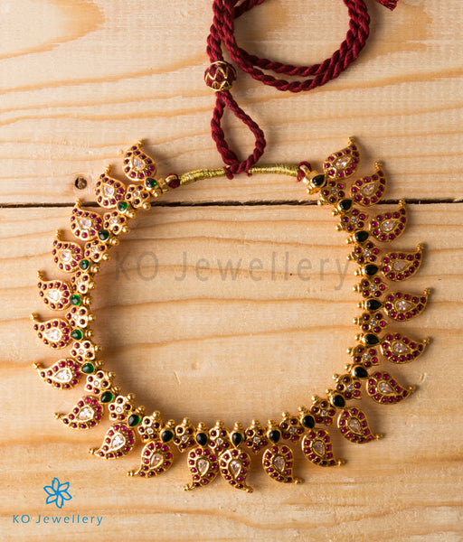 Purchase gold plated temple necklace set online