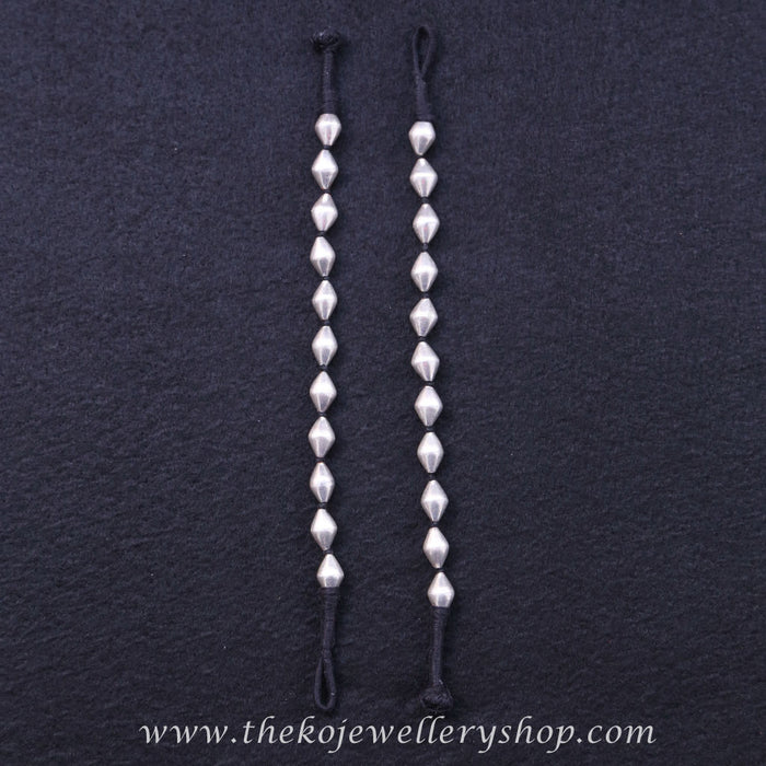 Classic silver beads  anklets buy online