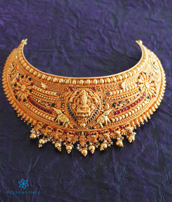 The Poovayi Silver Lakshmi Necklace