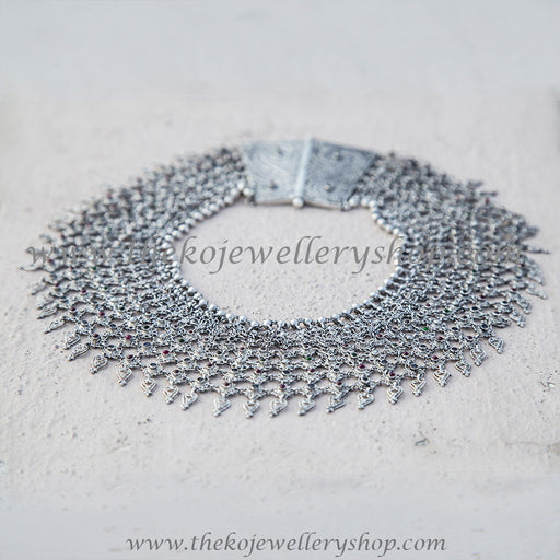 Online shopping pure silver bridal necklace for women 