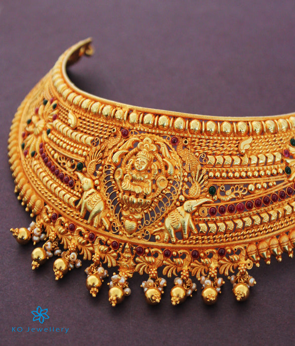 The Poovayi Silver Lakshmi Necklace