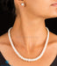Real pearl necklace with earrings