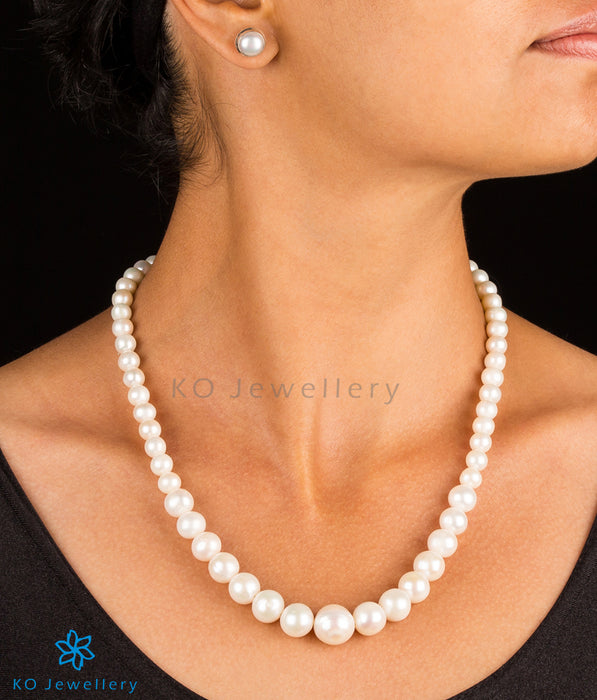 Original pearl necklace with earrings online shopping