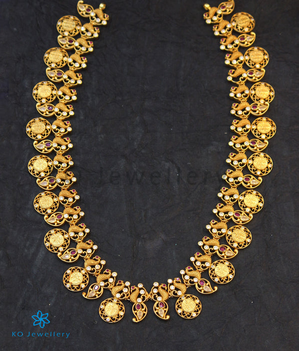 The Prakhara Silver Peacock Necklace